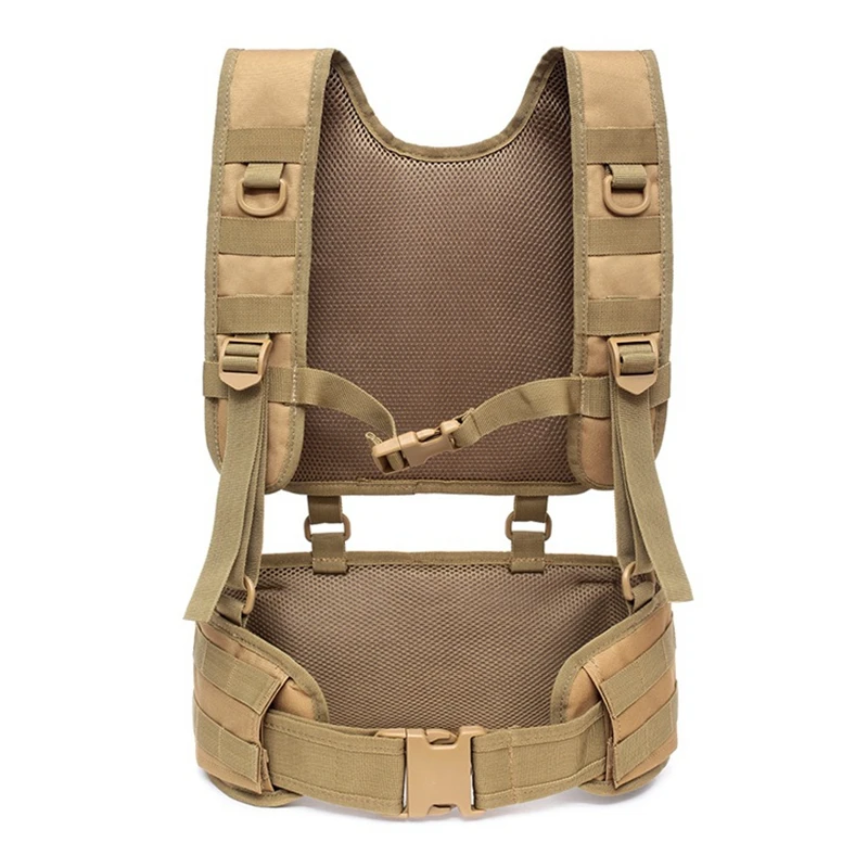 Tactical Belt Rigger - 取り外し可能なタクティカルベストモールチェストリグエアソフトウエストベルトデューティーベルト陸軍ペイントボール用品屋外ハンティングベスト