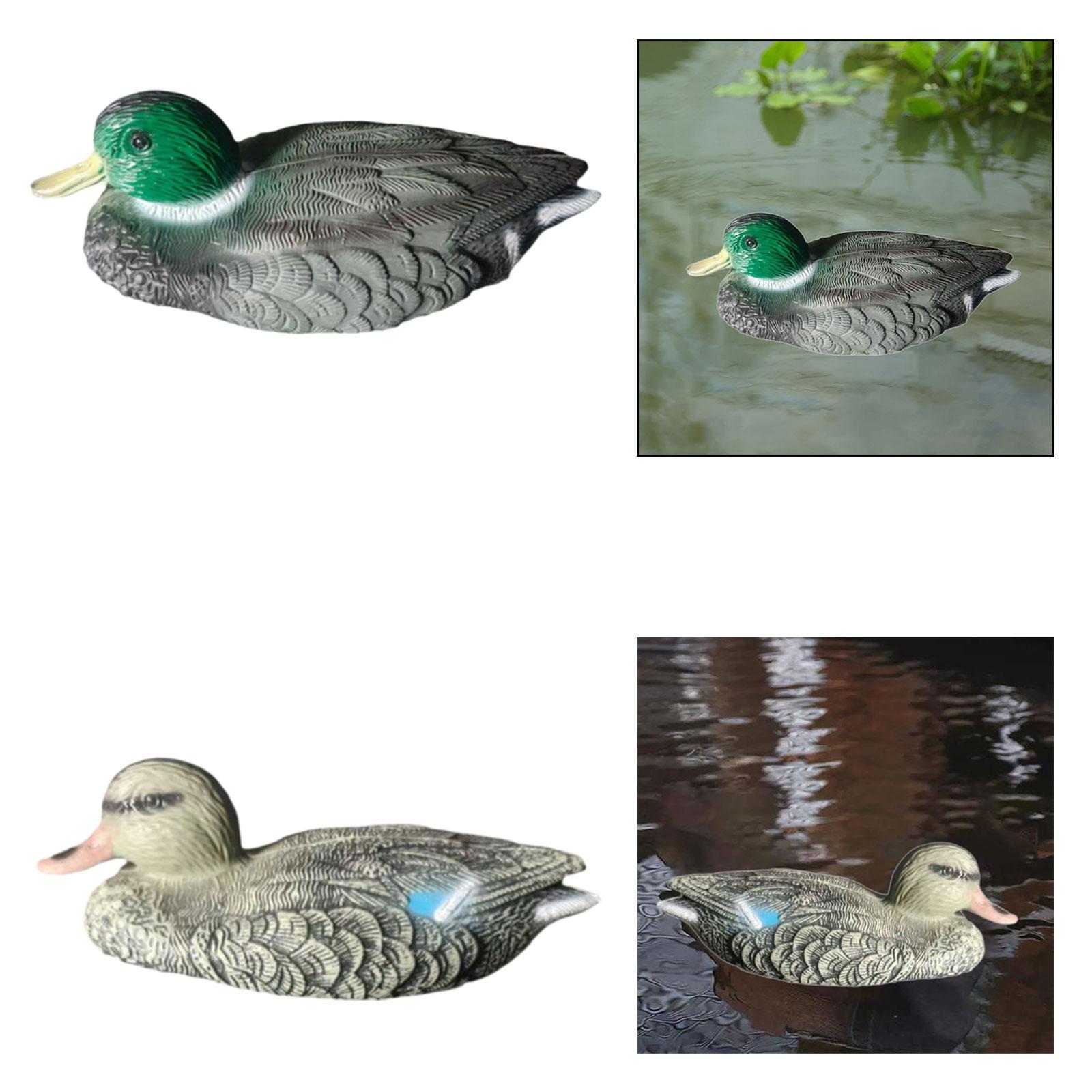 Outdoor Hunting Place - フローティングダックデコイ リアルな偽物、装飾的、簡単に設置できる、アヒルの置物、狩猟用デコイ、庭、屋外パティオ用の池の装飾