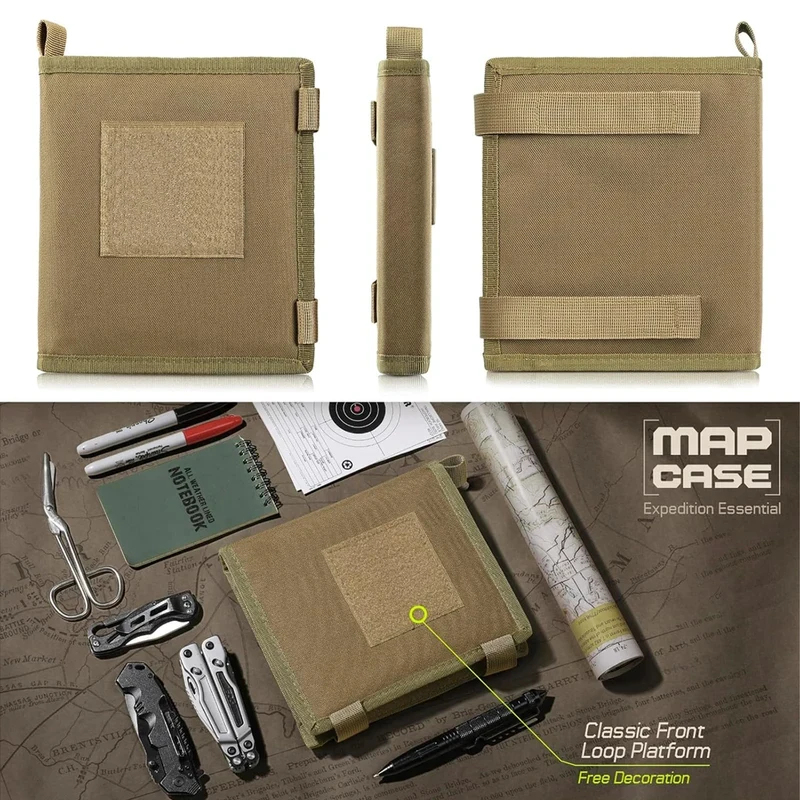 Outdoor Hunting Maps - オックスフォードマップホルダーケース折りたたみ式雑貨ポーチEDCユーティリティツールバッグマップ収納バッグアウトドアハイキングキャンプ狩猟アクセサリー