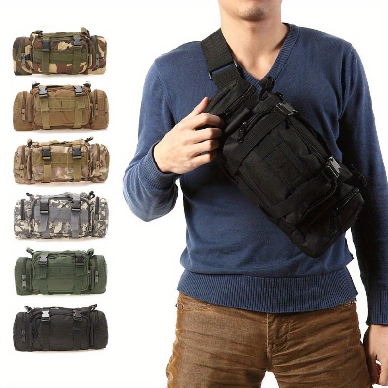 Tactical Belt Rigger - メンズ防水タクティカルファニーパック,シングルショルダーバッグ,クロスボディカメラバッグ,キャンプ,ハイキング,旅行,3pチェストバッグ,トートベルトバッグ