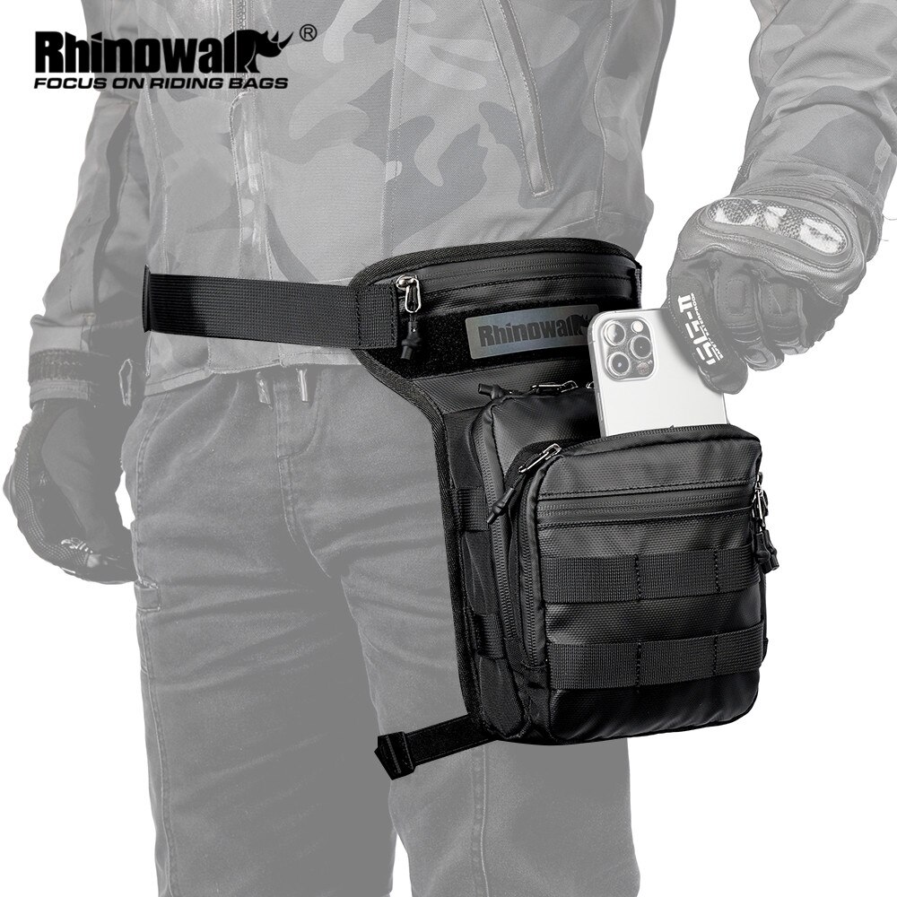 Tactical Belt Rigger - Rhinowalk オートバイドロップレッグバッグ太ももベルトウエストバッグ多機能バイク戦術旅行携帯電話/携帯電話財布チェストバッグ