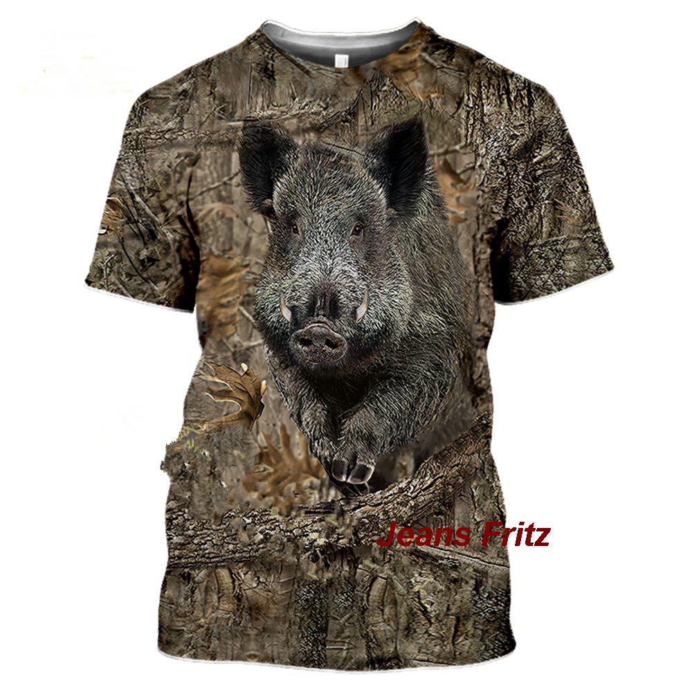 メンズ半袖Tシャツ,カモフラージュ,動物,野生,3D,夏,レ - Wildman Hunting & Outdoor Linton'S Corner Silver Lakes のレビューと価格