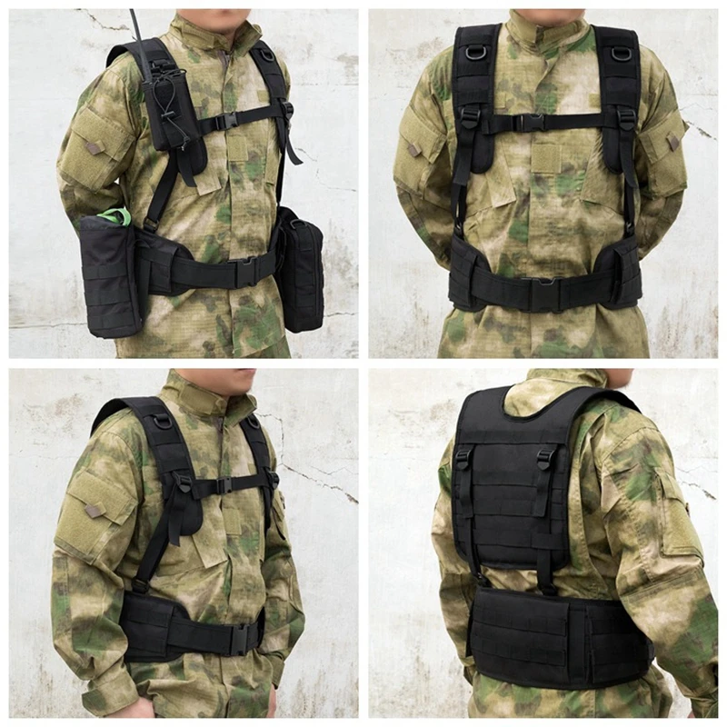 取り外し可能なタクティカルベストモールチェストリグエアソフト - Tactical Belt Rigger のレビューと価格