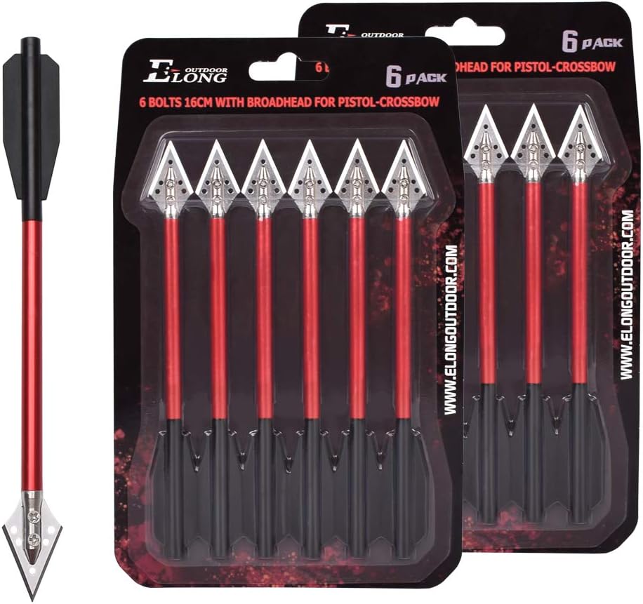 アルミニウム製クロスボウボルト矢 6.5インチ スチールブロ - Crossbow Bolt Broadhead のレビューと価格