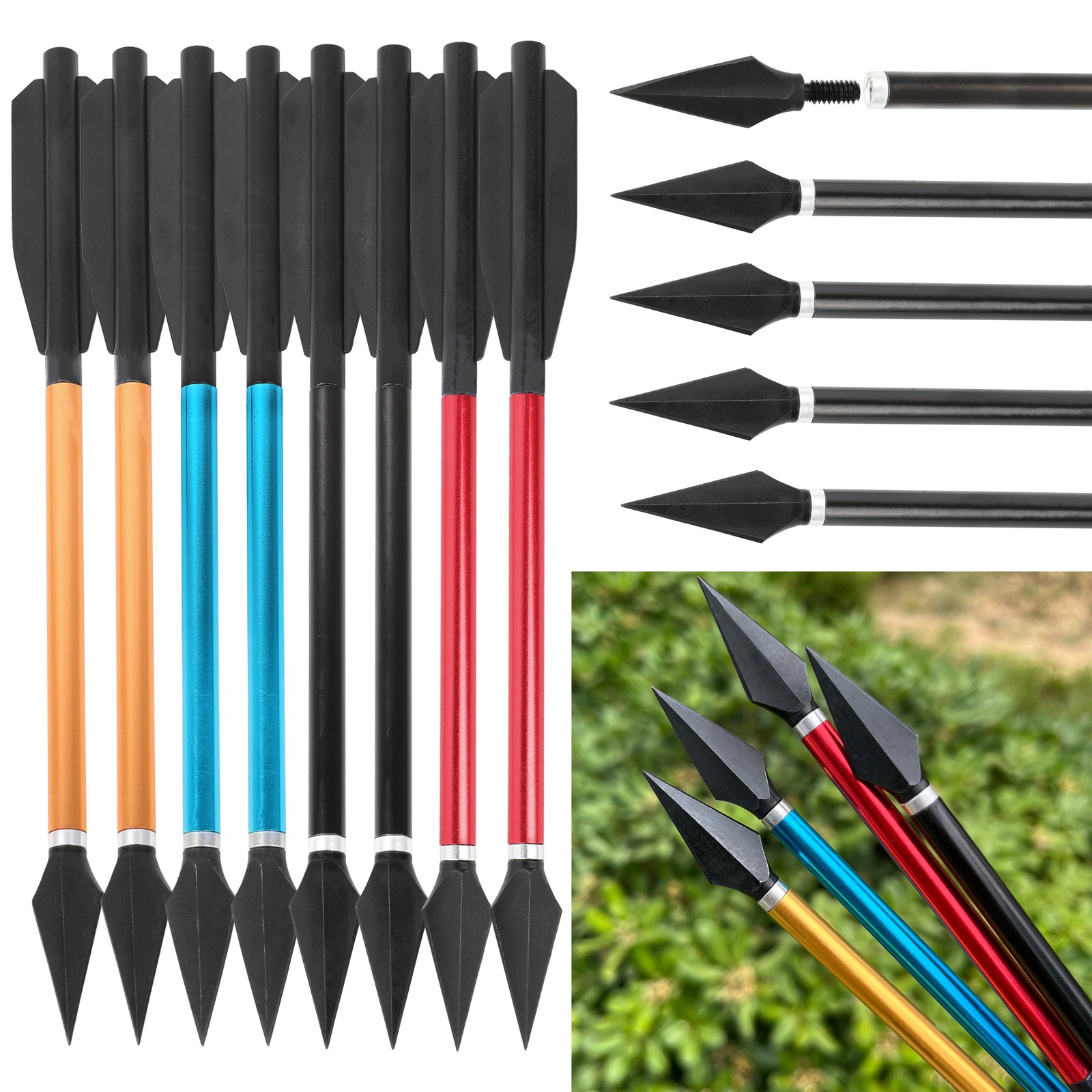 6.7インチ アーチェリーボルト アルミシャフト矢 ブロード - Crossbow Bolt Broadhead のレビューと価格