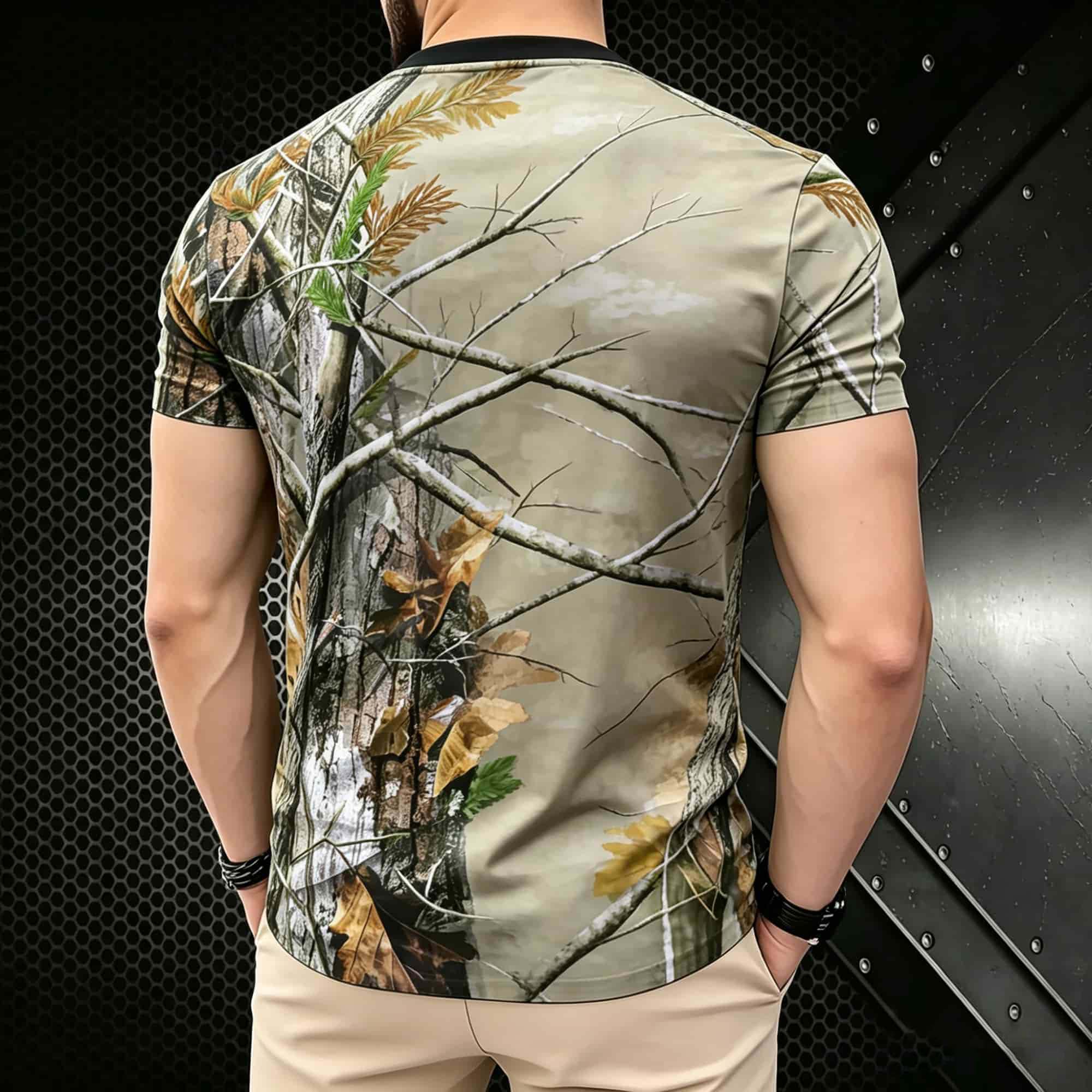 メンズハンティングカモベーシックカジュアルTシャツ アウトド - Hunting And Camping In Jungle のレビューと価格