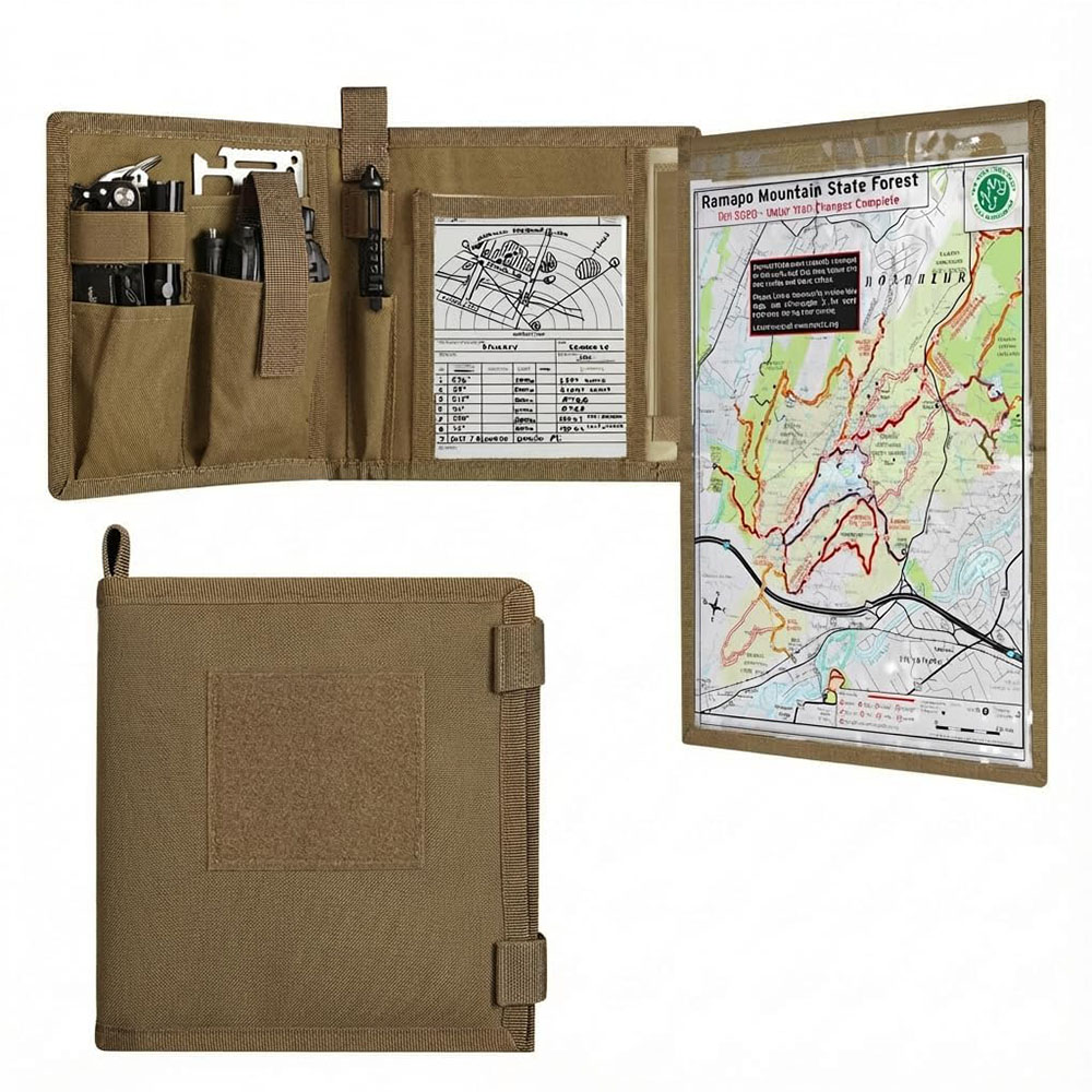 戦術的な折りたたみ式マップケース防水耐久性のあるマップバッグ - Outdoor Hunting Maps のレビューと価格