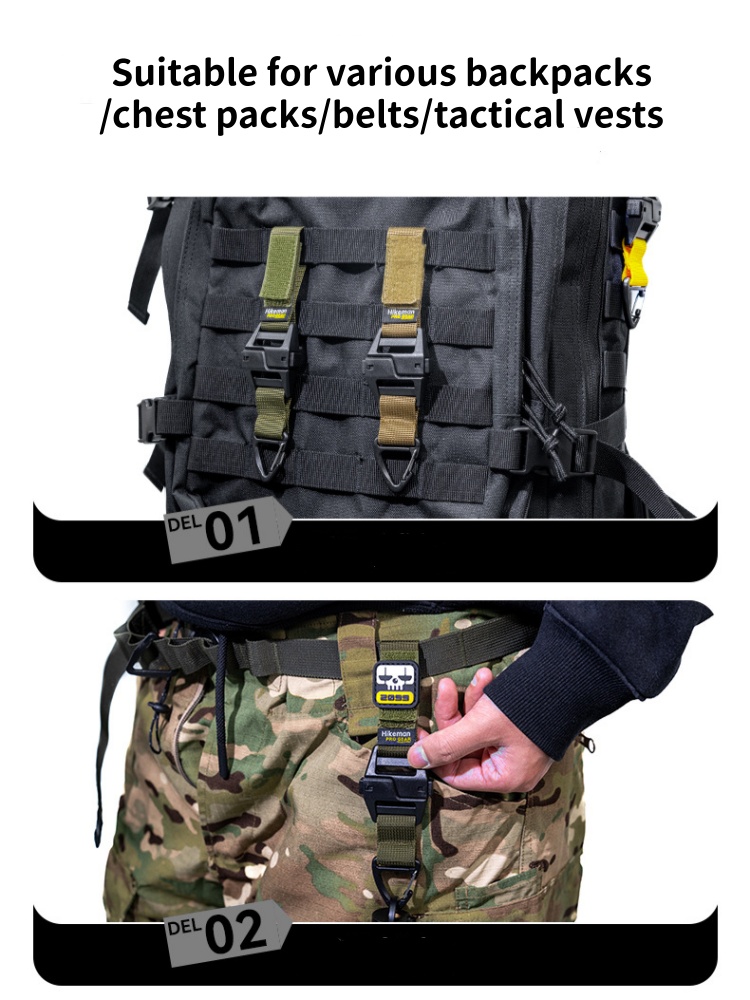 多機能ウェビングフック モールアクセサリー、様々なバックパッ - Tactical Belt Rigger のレビューと価格