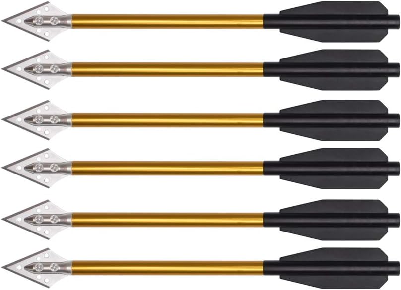 アルミニウム製クロスボウボルト矢 6.5インチ スチールブロ - Crossbow Bolt Broadhead のレビューと価格