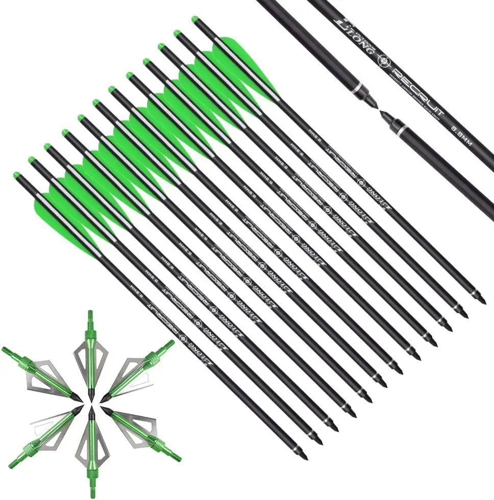 Elong クロスボウボルト 20 インチ カーボン ハンテ - Crossbow Bolt Broadhead のレビューと価格