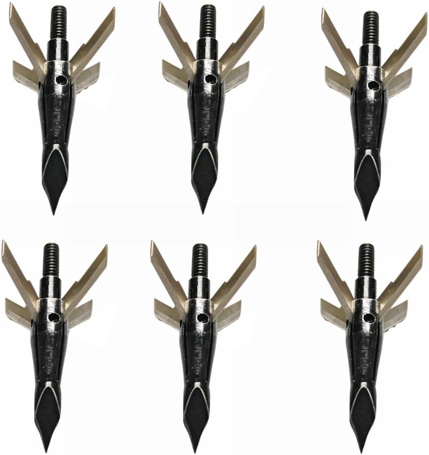 6PK ハイブリッドハンティングブロードヘッド 125 グレ - Crossbow Bolt Broadhead のレビューと価格