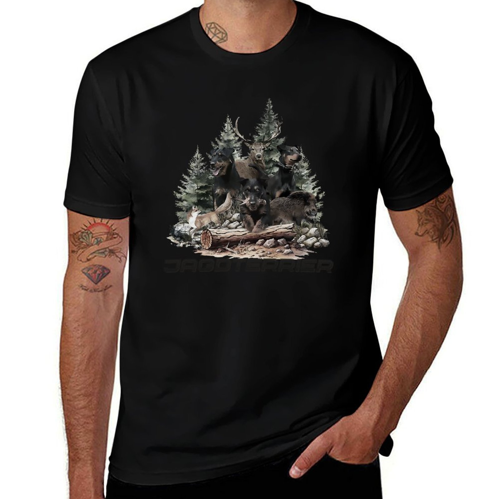 ジャーマン・ハンティング・テリアは野生の狩猟の仲間です Tシ - Wildman Hunting & Outdoor Linton'S Corner Silver Lakes のレビューと価格